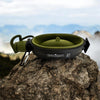 Faltbare Trinkflasche 580ml – Mit Kompass & Karabiner | BPA - Frei – Outdoor Zubehör | Gentleman's Selection