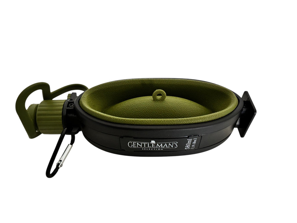 Faltbare Trinkflasche 580ml – Mit Kompass & Karabiner | BPA - Frei – Outdoor Zubehör | Gentleman's Selection