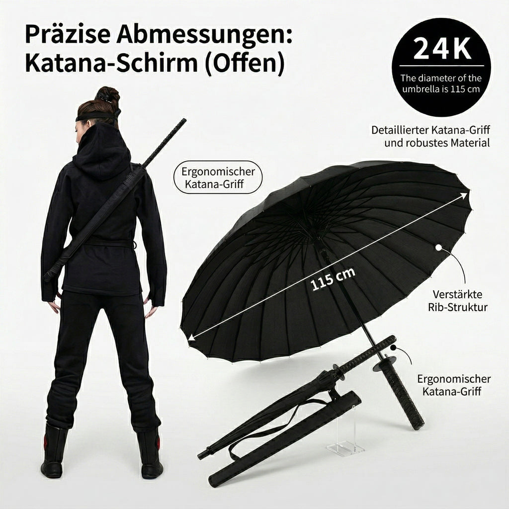 Gentleman - Selection Katana Regenschirm – Windfest & Stabil – Accessoire | Gentleman's Selection