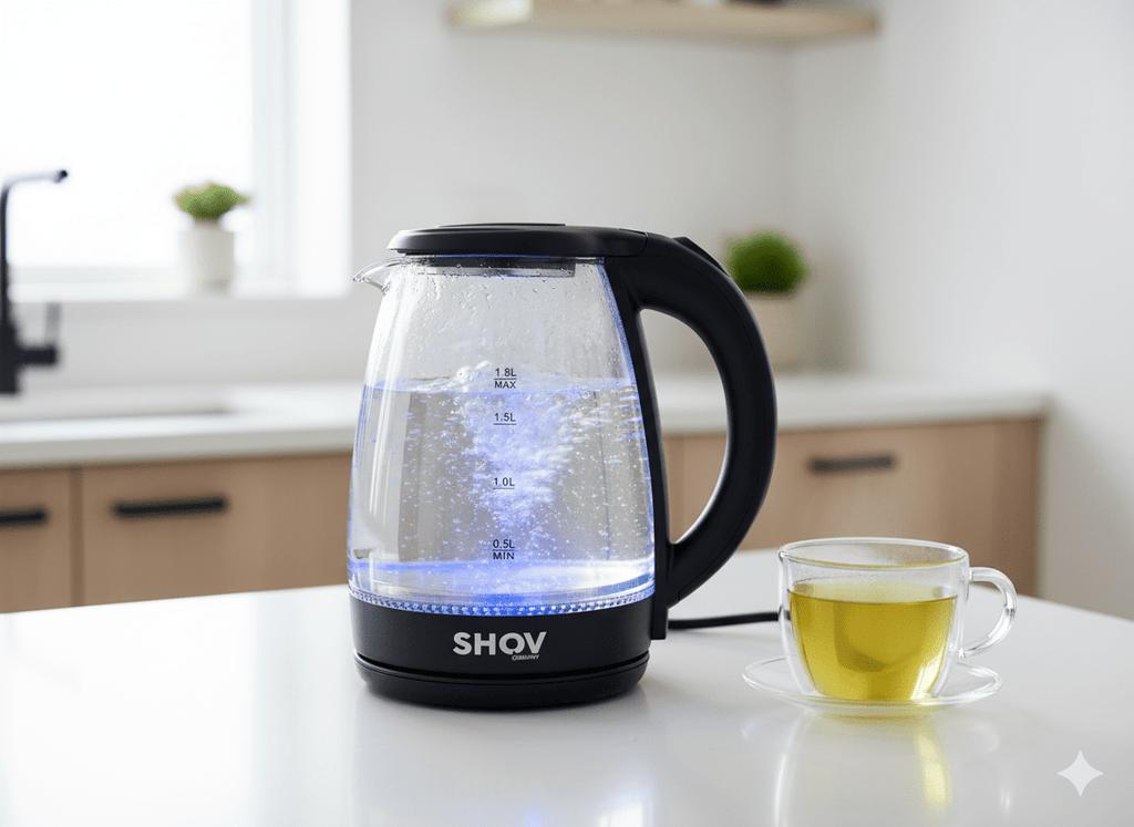 Glas Wasserkocher 1,8L mit LED & 360° Basis – | Gentleman's Selection