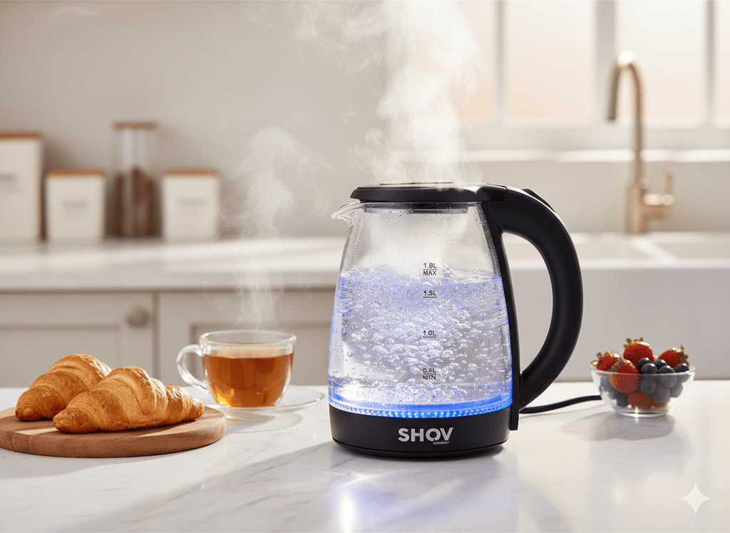 Glas Wasserkocher 1,8L mit LED & 360° Basis – | Gentleman's Selection