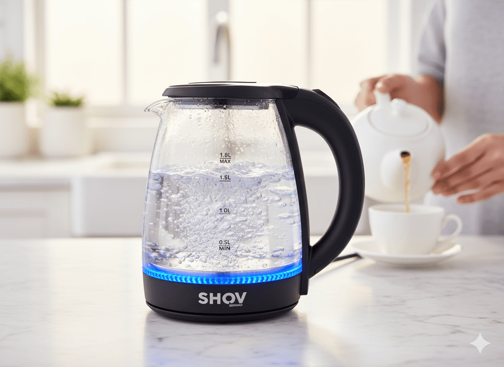 Glas Wasserkocher 1,8L mit LED & 360° Basis – | Gentleman's Selection