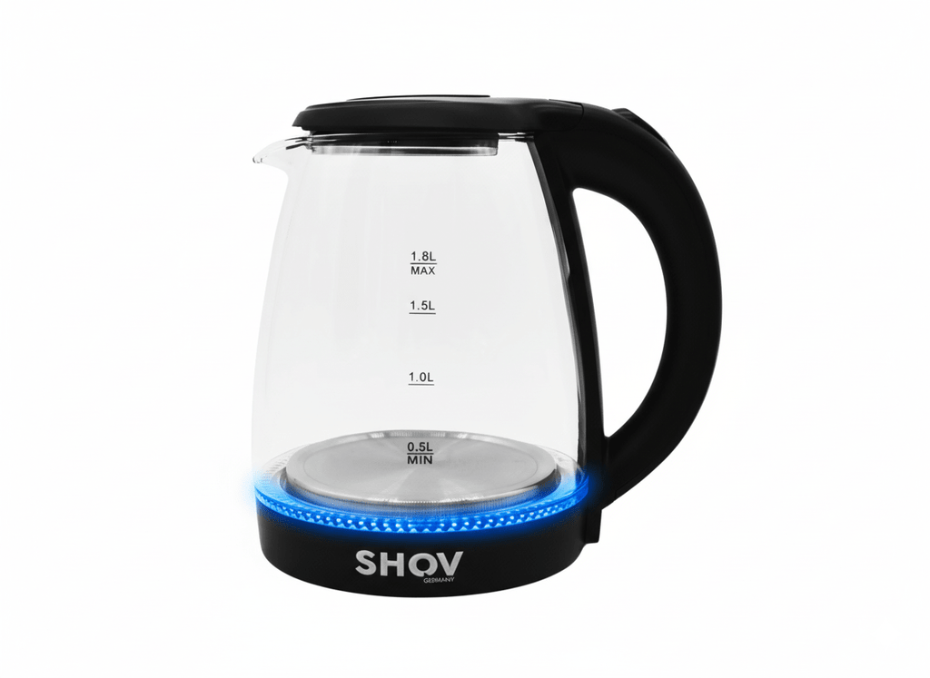 Glas Wasserkocher 1,8L mit LED & 360° Basis – | Gentleman's Selection