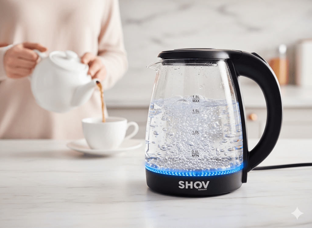 Glas Wasserkocher 1,8L mit LED & 360° Basis – | Gentleman's Selection