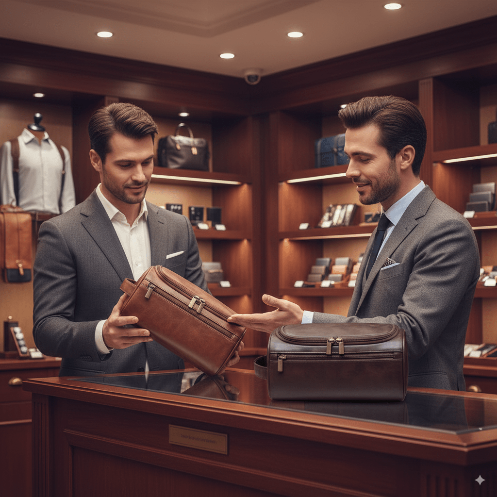 Kulturbeutel PU - Leder – Personalisierbar mit Gravur – Kulturbeutel | Gentleman's Selection
