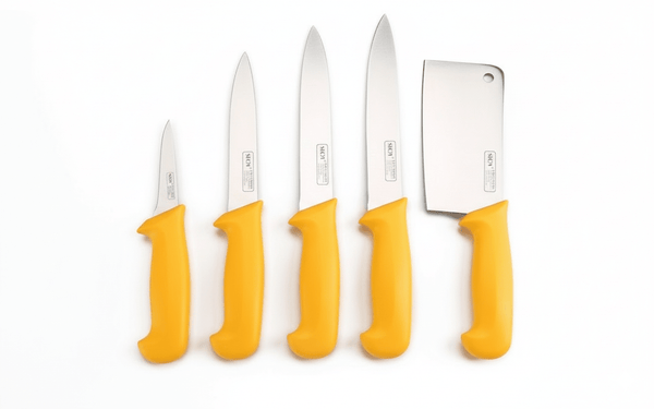 Profi Küchenmesser - Set 5 - tlg Edelstahl mit Hackbeil – | Gentleman's Selection
