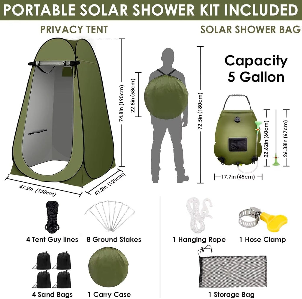 Solar - Campingdusche 20L – Faltbar & Stromlos – Campingausrüstung | Gentleman's Selection