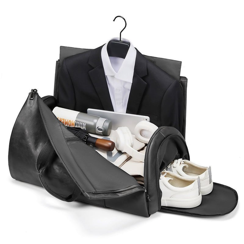 Weekender Reisetasche PU - Leder – 2 - in - 1 Kleidersack – Reisetasche | Gentleman's Selection