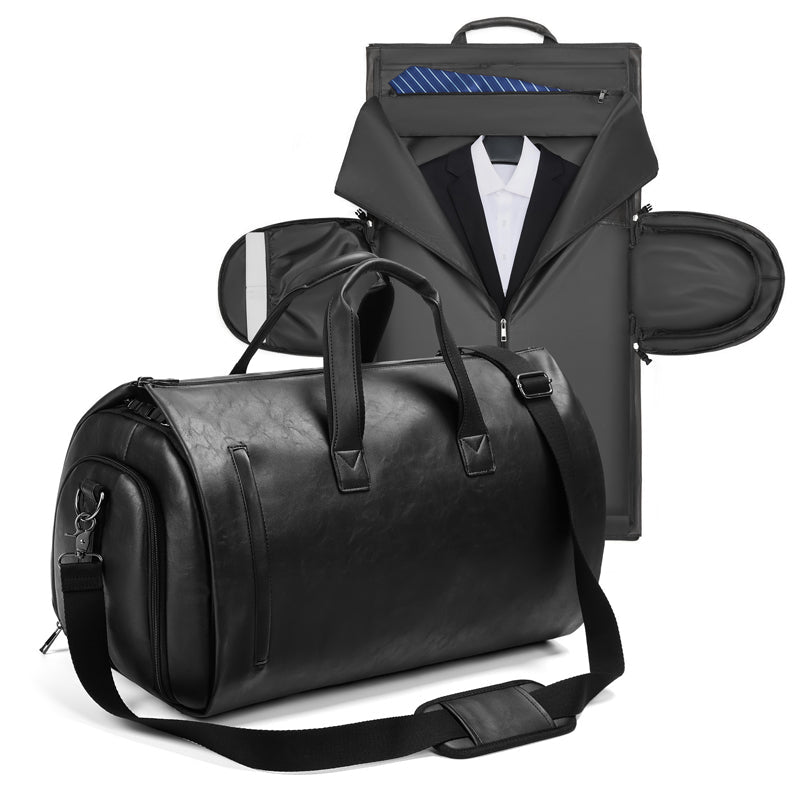 Weekender Reisetasche PU - Leder – 2 - in - 1 Kleidersack – Reisetasche | Gentleman's Selection