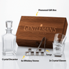 Whiskey Dekanter Set – Personalisierte Gravur - Holzbox – Whiskey Zubehör | Gentleman's Selection