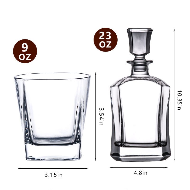 Whiskey Dekanter Set – Personalisierte Gravur - Holzbox – Whiskey Zubehör | Gentleman's Selection