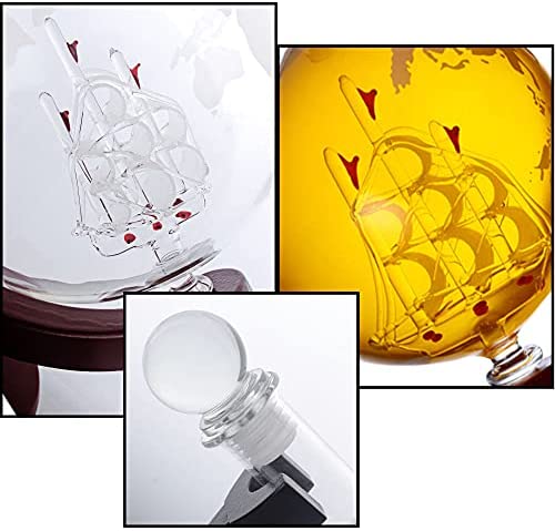 Whiskey - Set 6 - tlg – 3D - Schiff Karaffe & 4 Gläser – Whiskey Zubehör | Gentleman's Selection